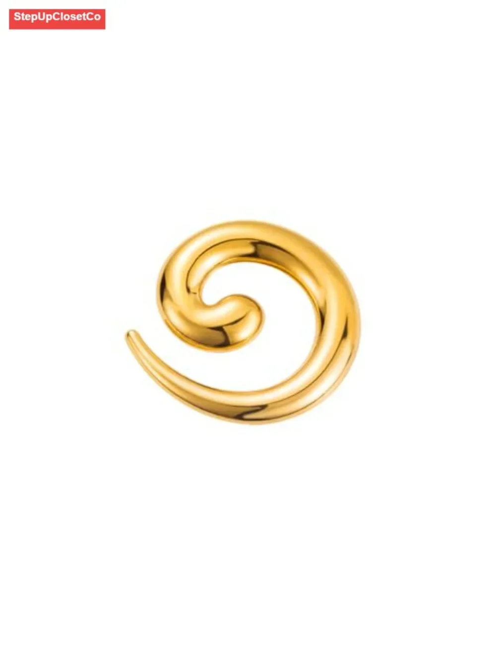 Chunky Spiral Brooch Pin for Women Geometric Lapel Pin for Dress Scarf Cardigan